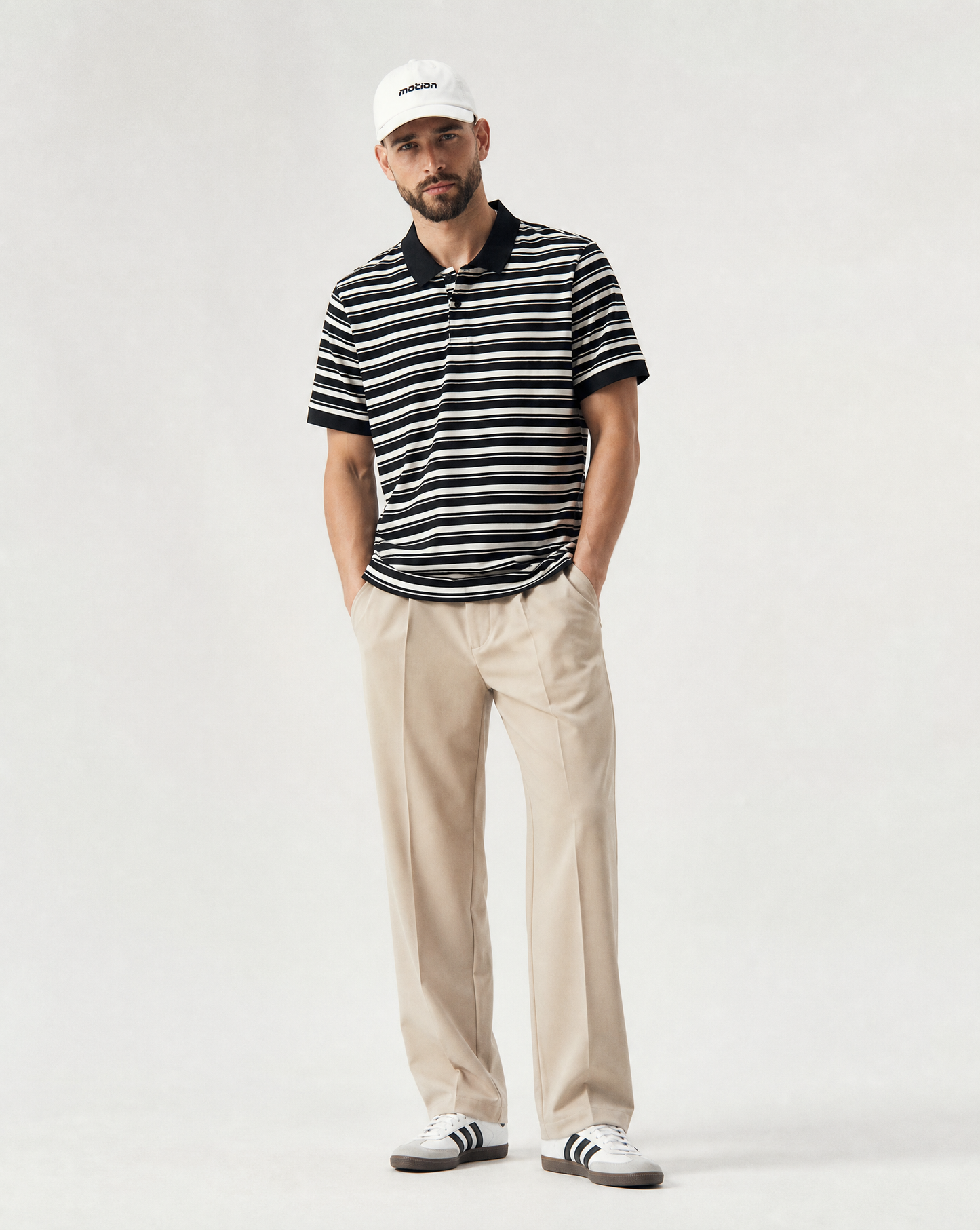 Motion Golf Classic Striped Polo