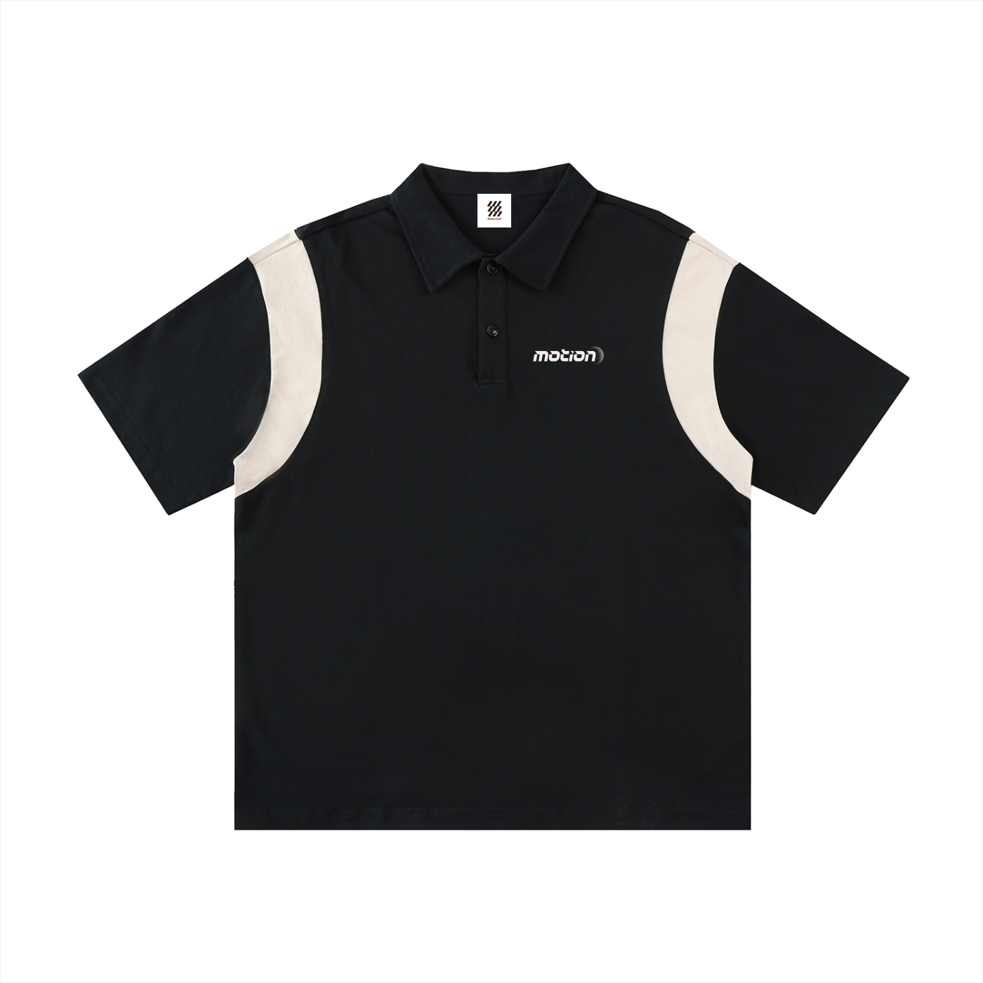 Motion Golf Contrast Panel Cotton Polo
