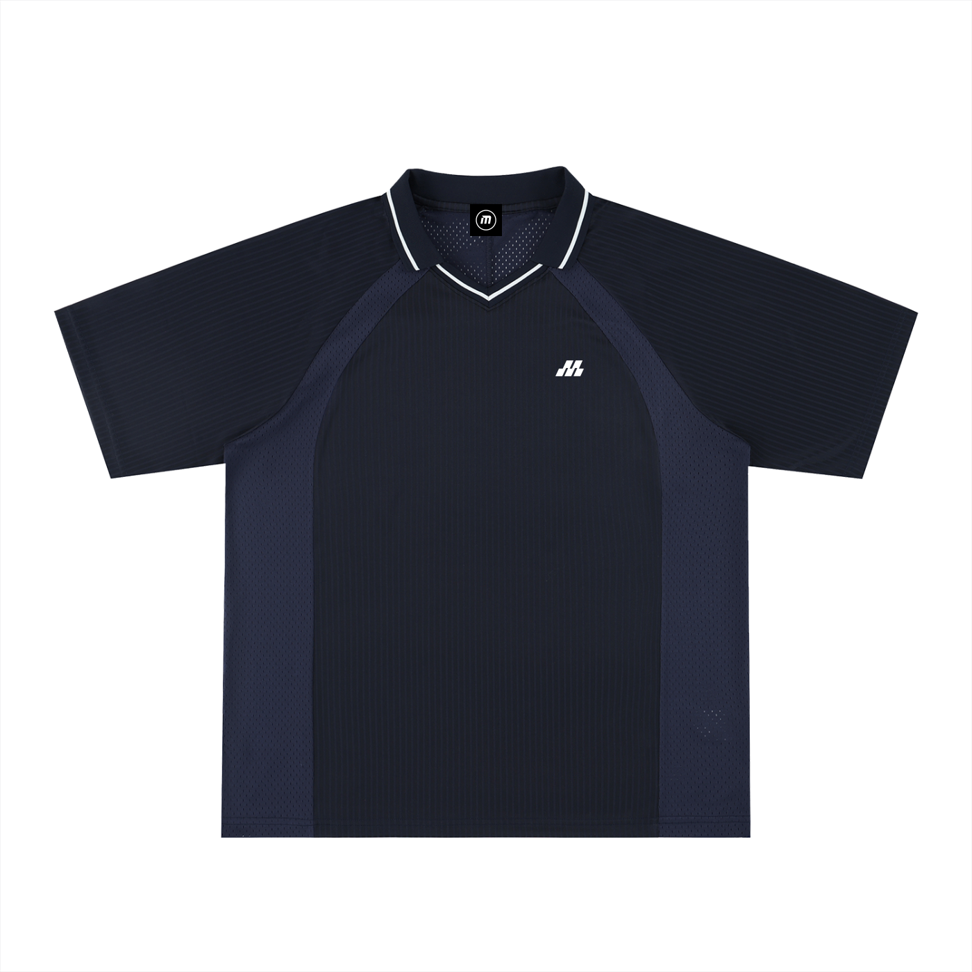 Motion Golf Club  Striped V-Neck Polo