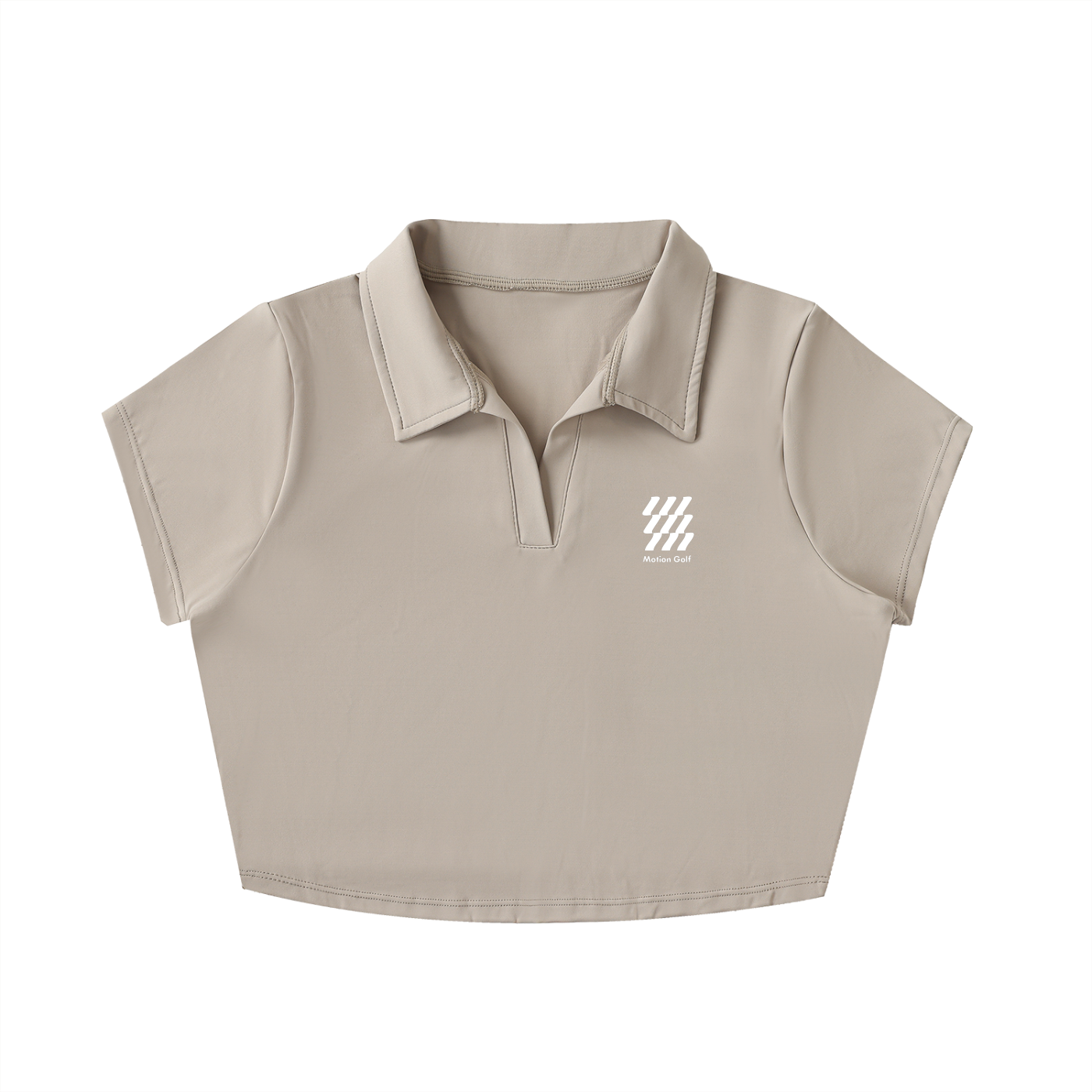 Motion Golf V-Neck Lapel Crop Top