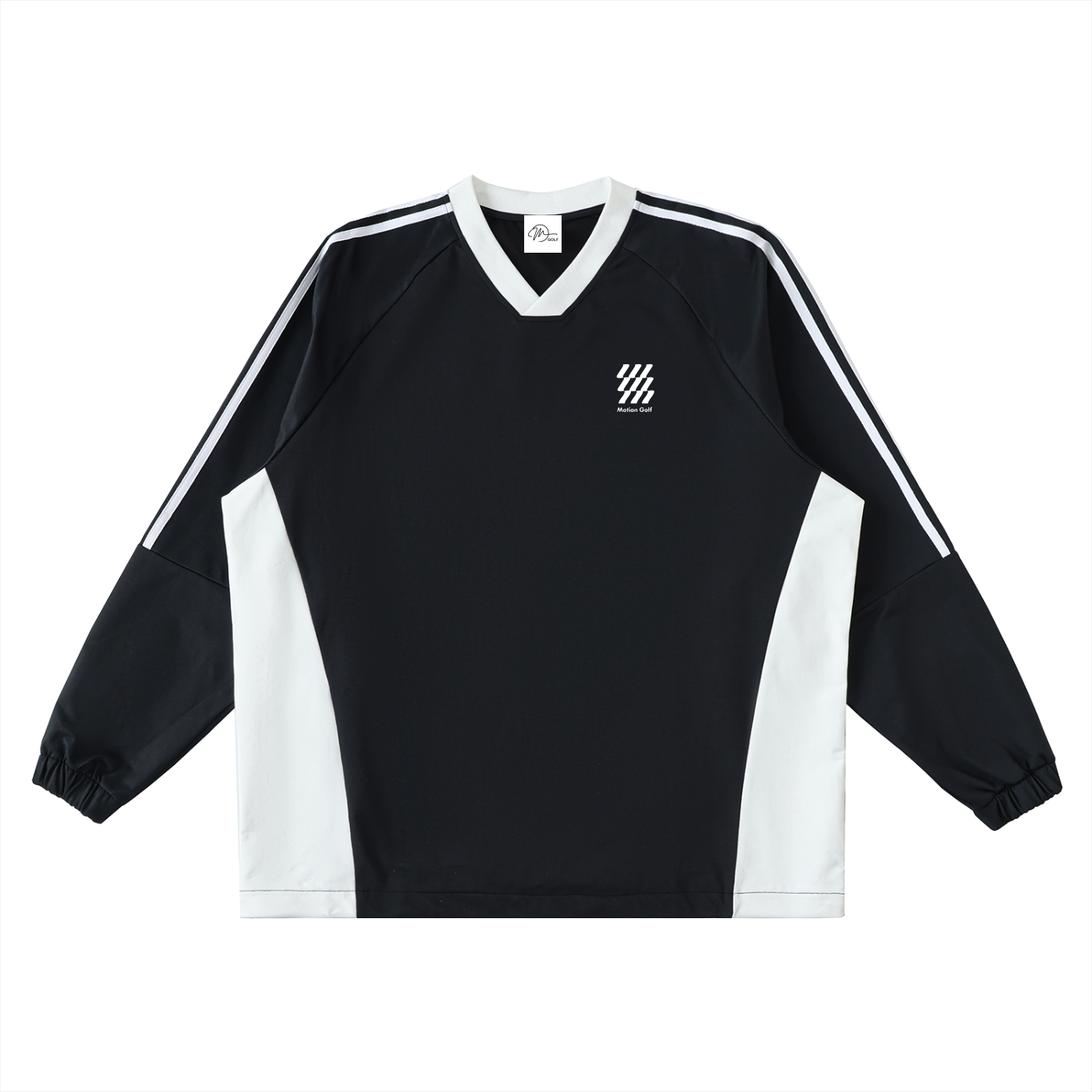 Motion Golf Color-Block V-Neck Long-Sleeve T-Shirt