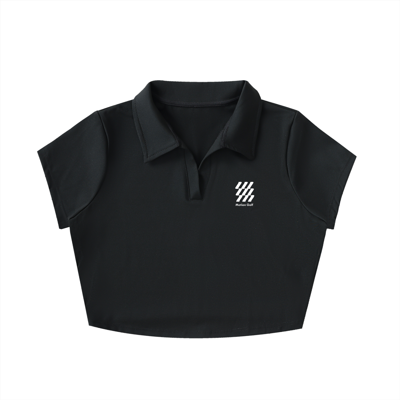 Motion Golf V-Neck Lapel Crop Top