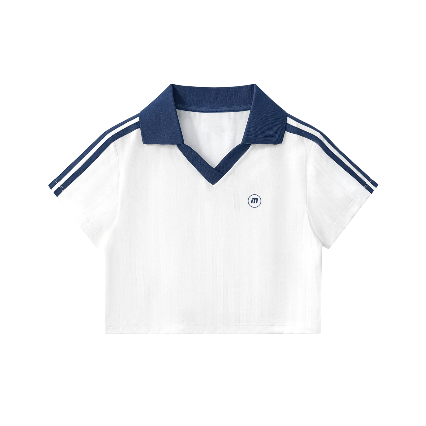 Motion Golf Birdie Striped Cropped Polo