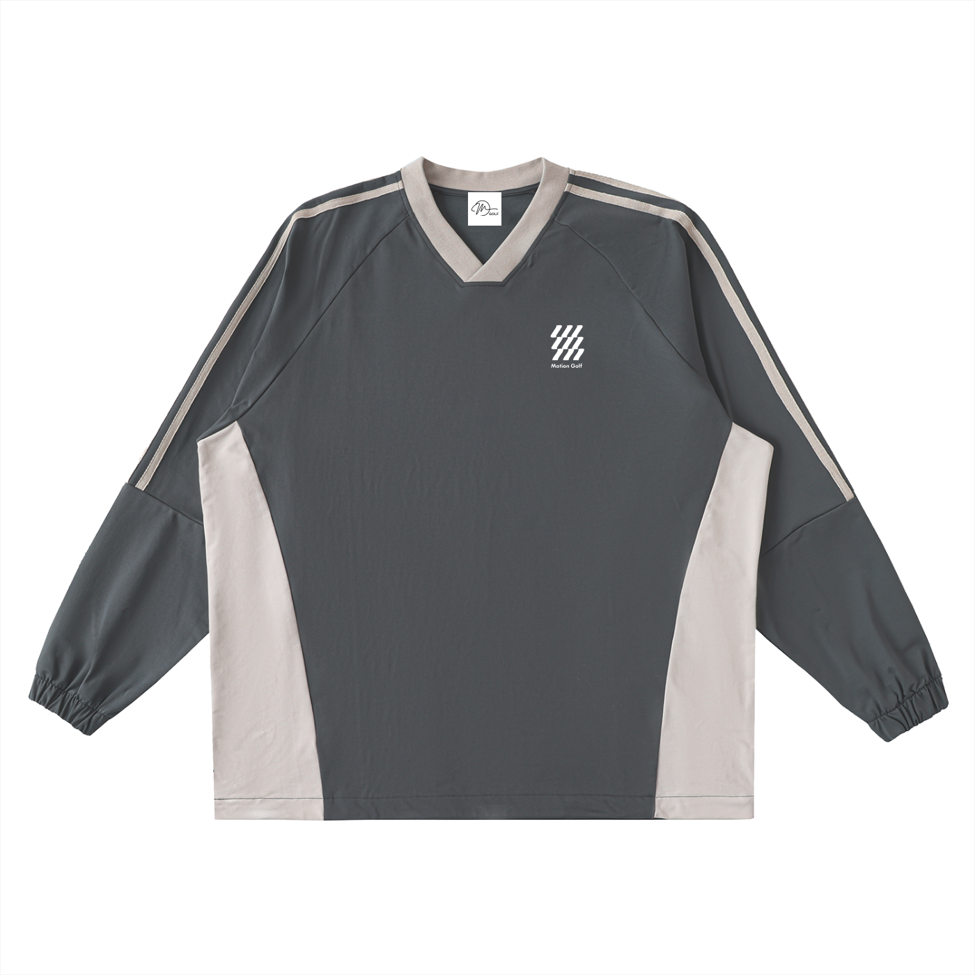 Motion Golf Color-Block V-Neck Long-Sleeve T-Shirt