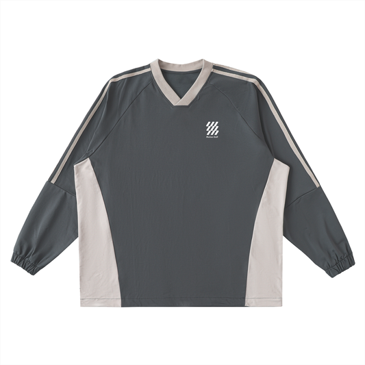 Motion Golf Color-Block V-Neck Long-Sleeve T-Shirt