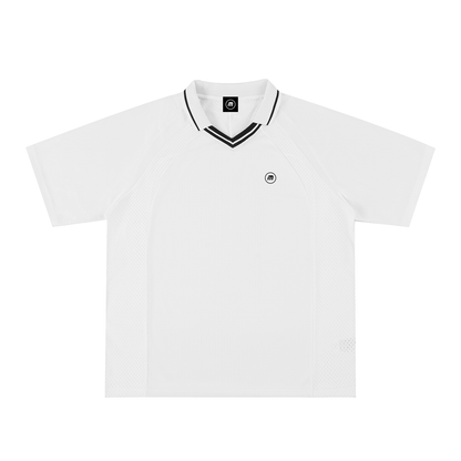 Motion Golf Birdie Striped V-Neck Polo