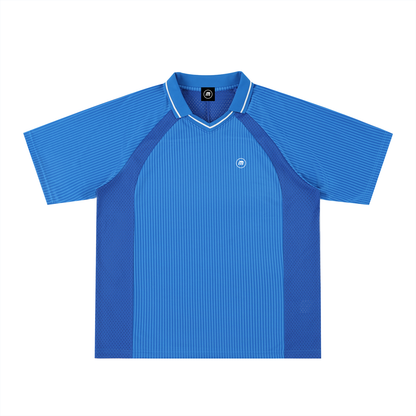 Motion Golf Birdie Striped V-Neck Polo