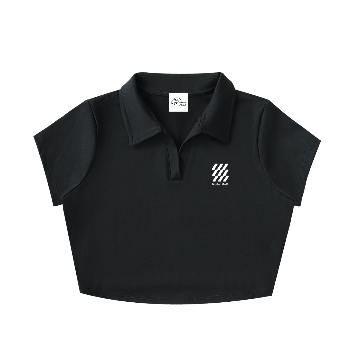 Motion Golf V-Neck Lapel Crop Top