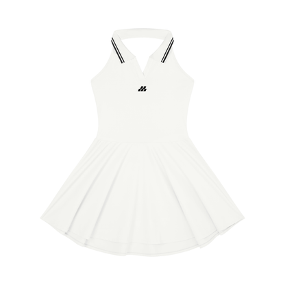 Women's Collared Halter A-Line Tennis Dress