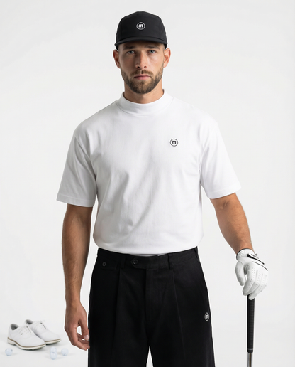 Motion Golf Birdie Mock Neck Cotton T-Shirt