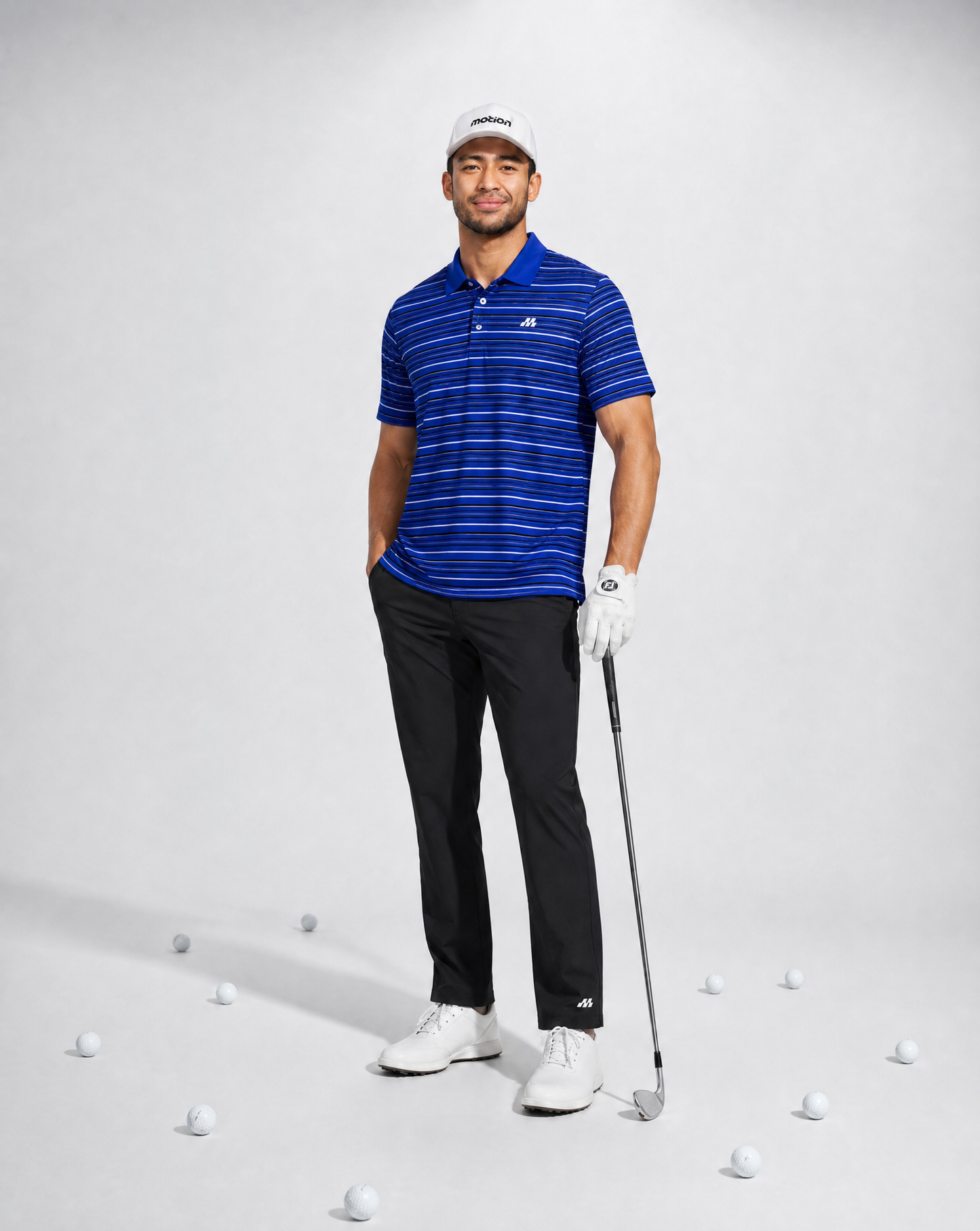 Motion Golf Striped Boxy Polo