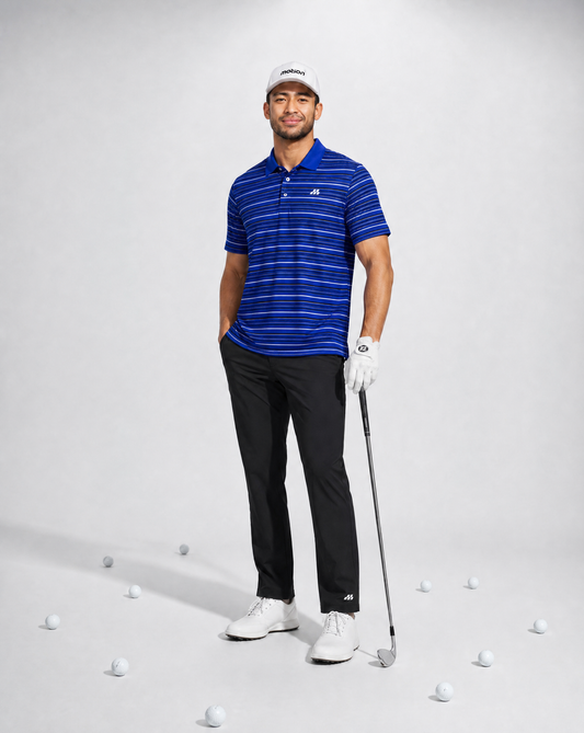 Motion Golf Striped Boxy Polo