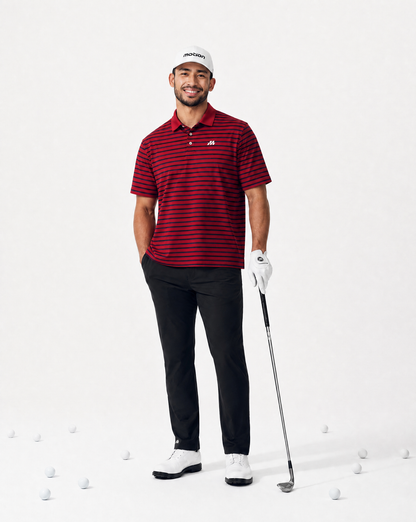 Motion Golf Striped Boxy Polo