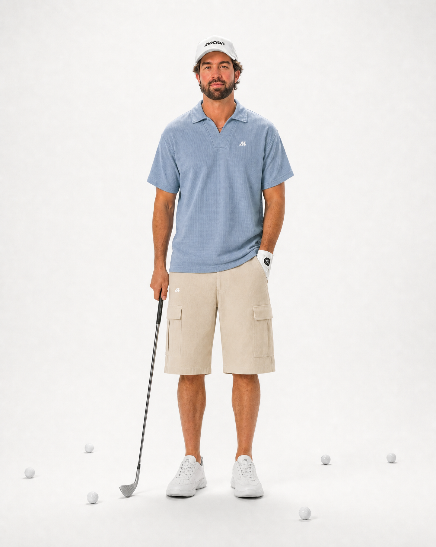 Motion Golf Club Waffle Boxy Polo