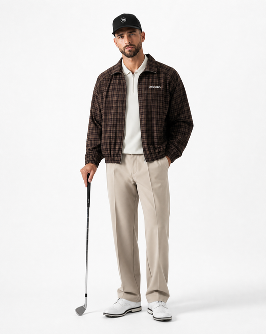 Motion Golf Club Plaid Track Jacket