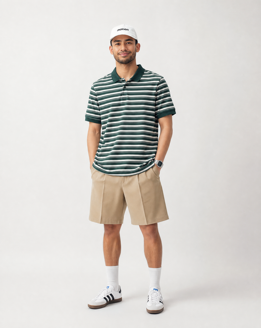 Motion Golf Classic Striped Polo