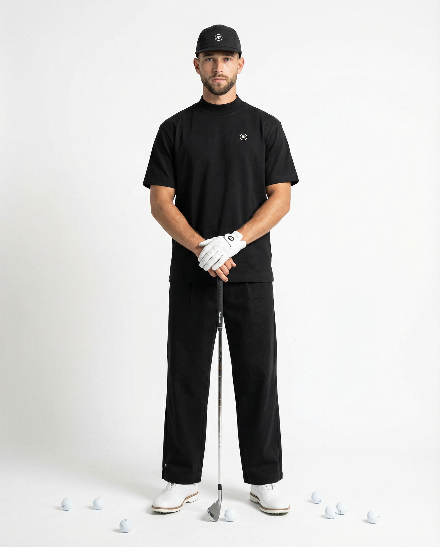 Motion Golf Birdie Mock Neck Cotton T-Shirt