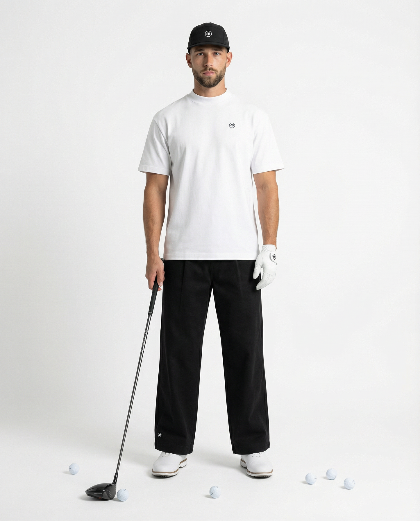 Motion Golf Birdie Mock Neck Cotton T-Shirt