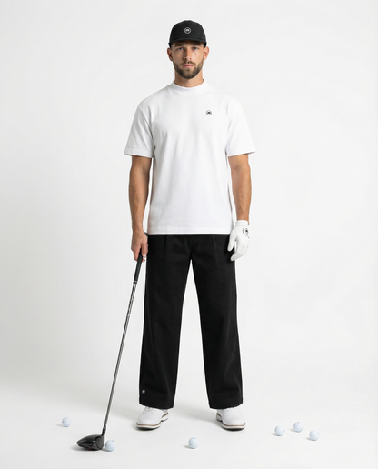 Motion Golf Birdie Mock Neck Cotton T-Shirt