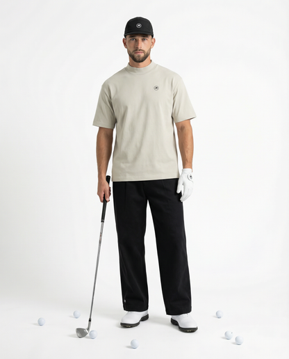 Motion Golf Birdie Mock Neck Cotton T-Shirt