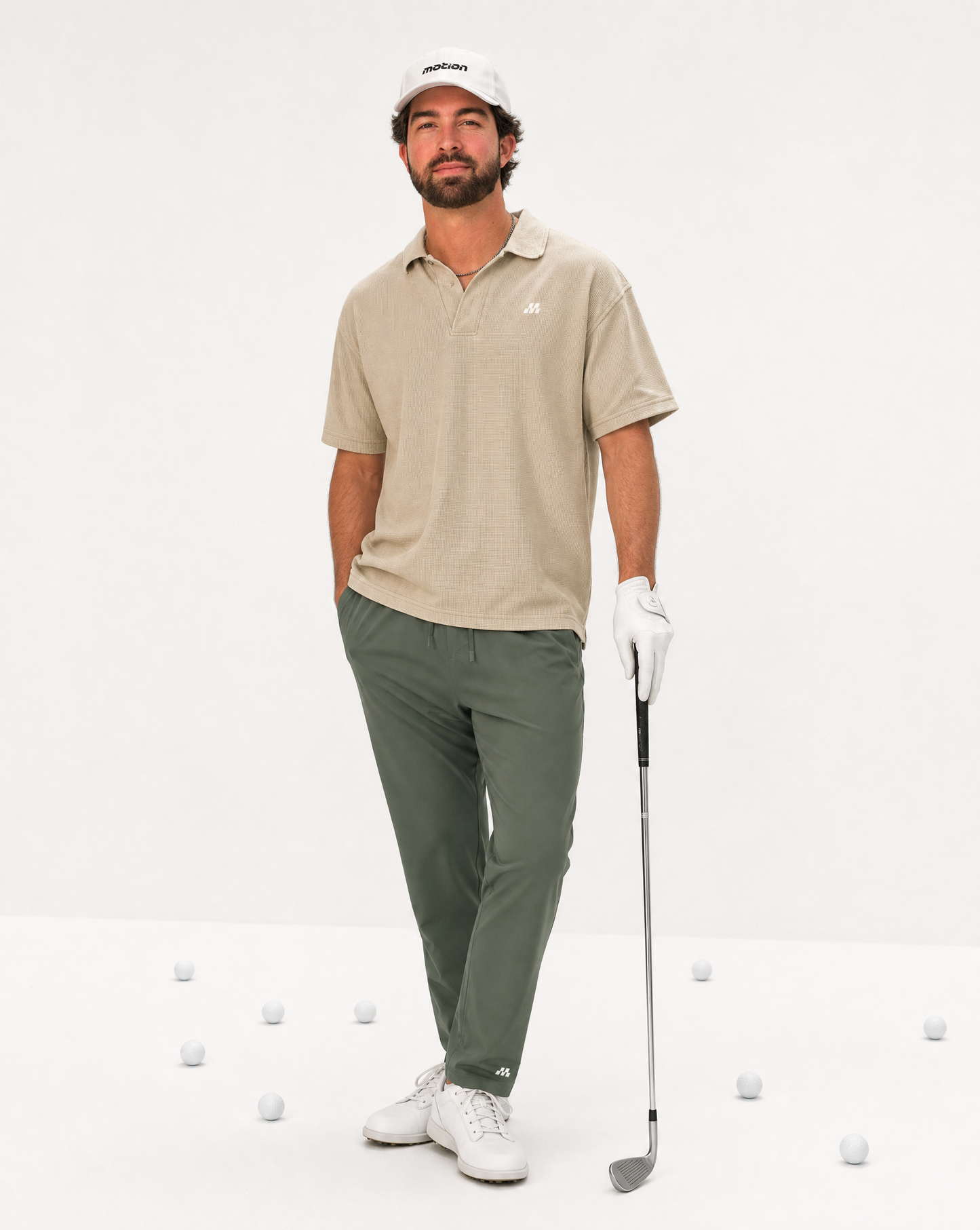 Motion Golf Club Waffle Boxy Polo