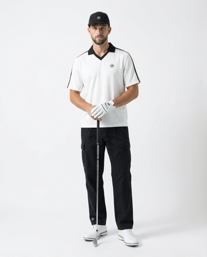 Motion Golf Birdie Striped Polo