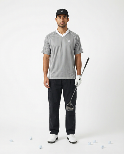 Motion Golf Flag Shadow Stripe Polo
