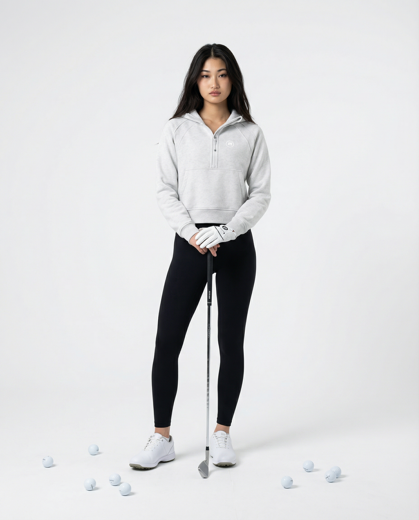 Motion Golf Birdie Cropped Half-Zip Hoodie
