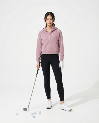 Motion Golf Birdie Cropped Half-Zip Hoodie