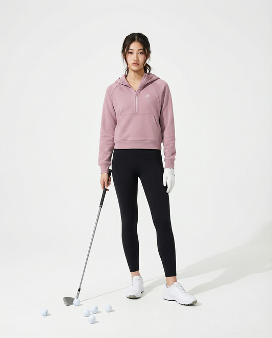 Motion Golf Birdie Cropped Half-Zip Hoodie
