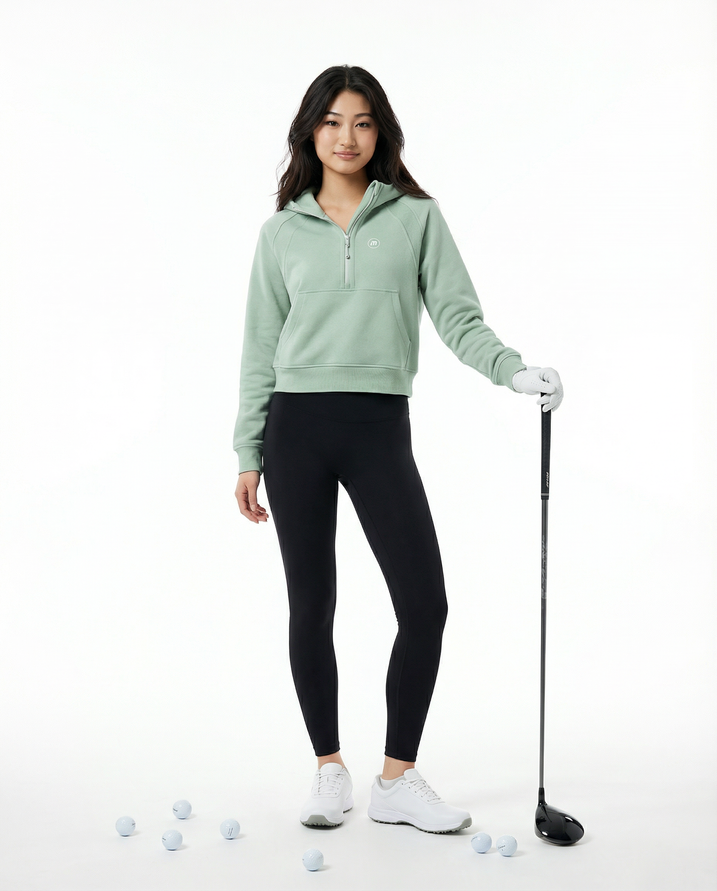 Motion Golf Birdie Cropped Half-Zip Hoodie