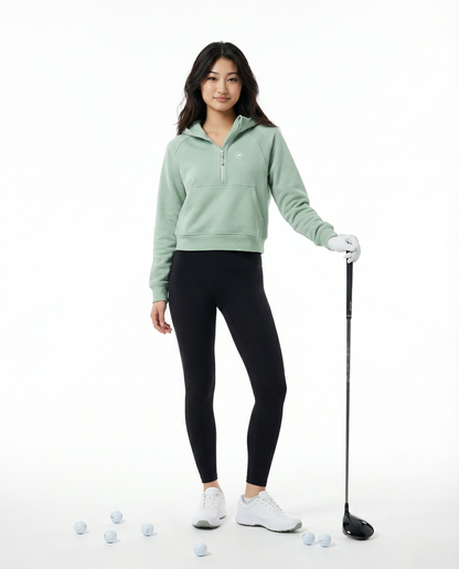 Motion Golf Birdie Cropped Half-Zip Hoodie