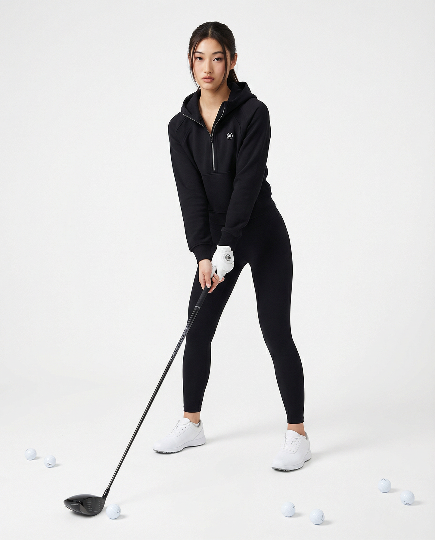Motion Golf Birdie Cropped Half-Zip Hoodie