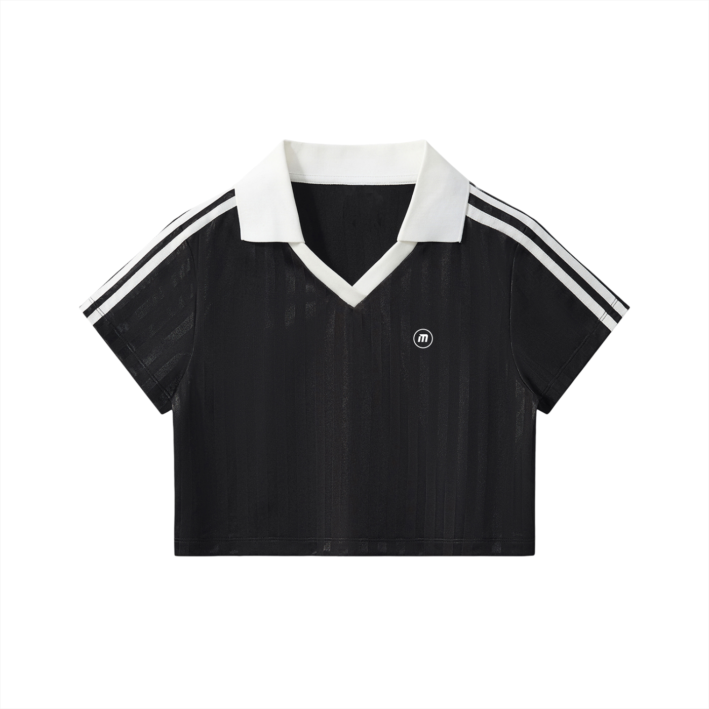 Motion Golf Birdie Striped Cropped Polo